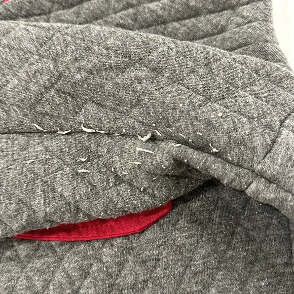 Indiana Hoosiers Women's XL Gray/Red Quarter-Snap Pullover Jacket - Picture 9 of 15